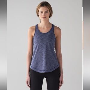 Lululemon Lightweight Long Distance Tank size 6 in Heathered Blueberry Jam